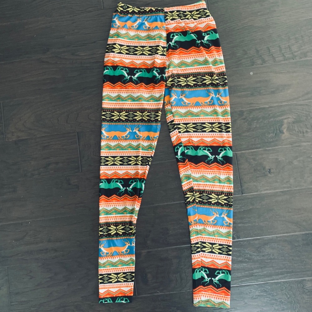 SILVER- Multicolor Christmas Leggings